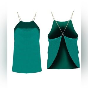 Marciano woman’s emerald green backless top medium